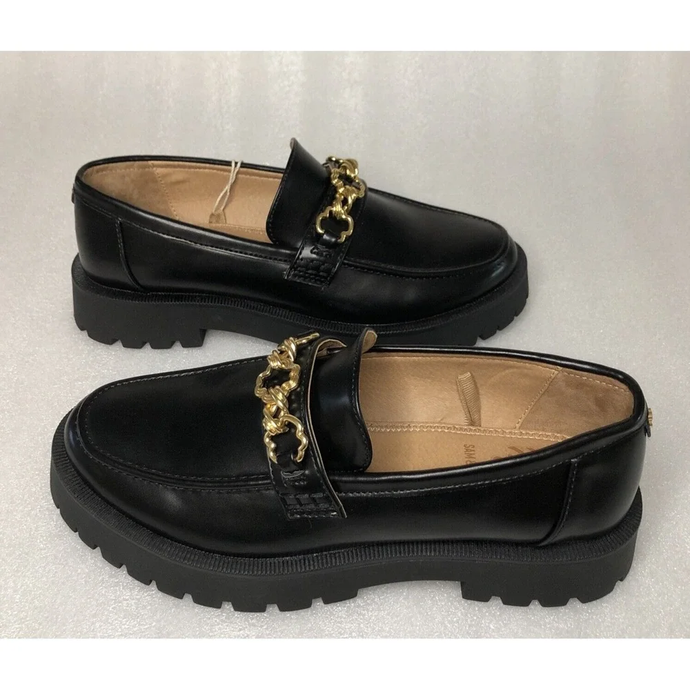 Sam & Libby Women's Black Rylan Lug Sole Loafer Low Top Slip-On 8.5 NEW - Picture 10 of 16
